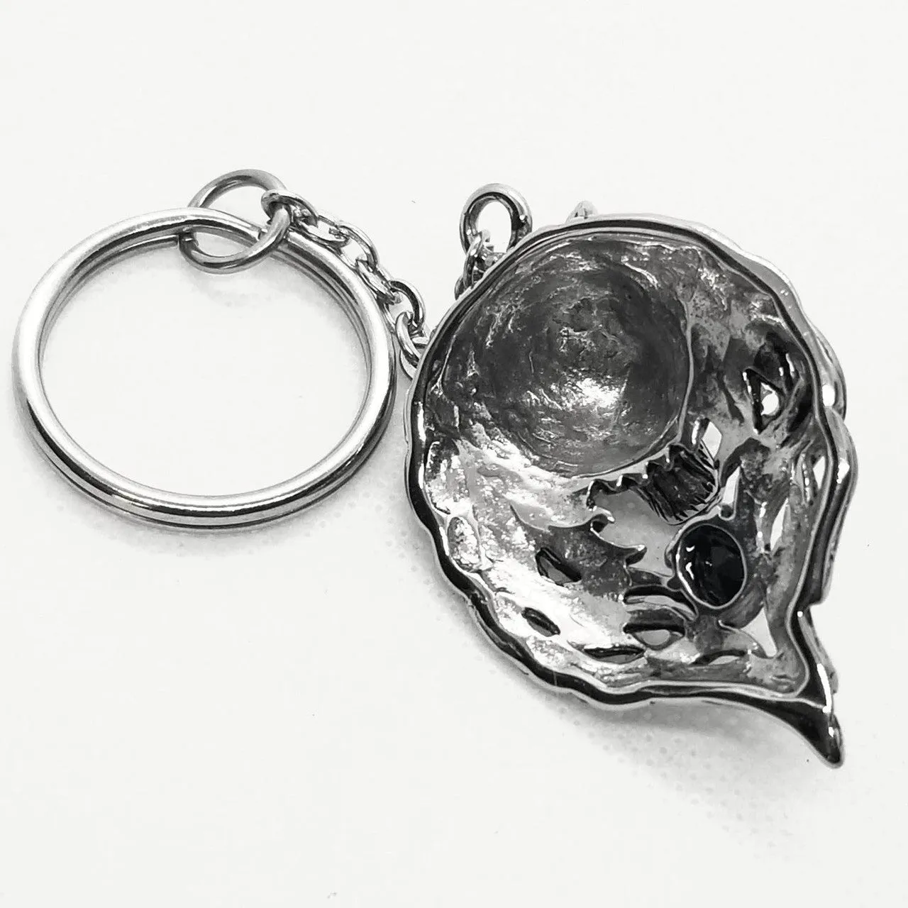 Black Heart Wolf Keychain (#kc019)