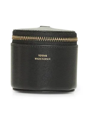 Black leather jewelry box