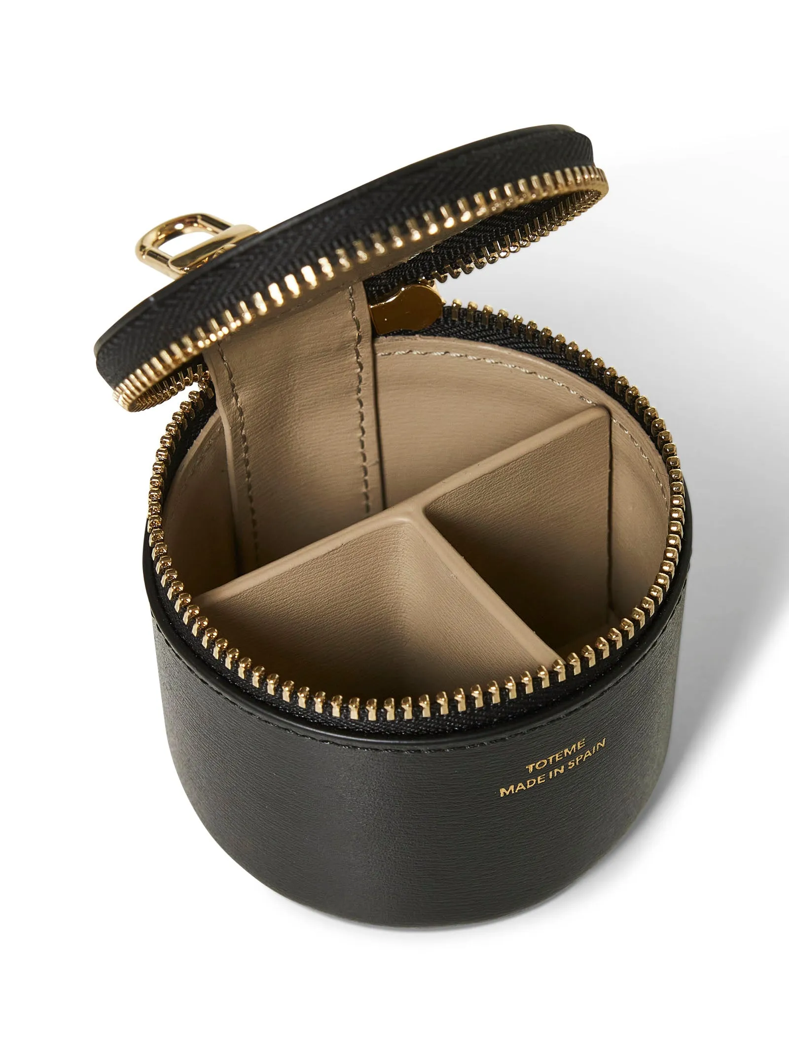Black leather jewelry box