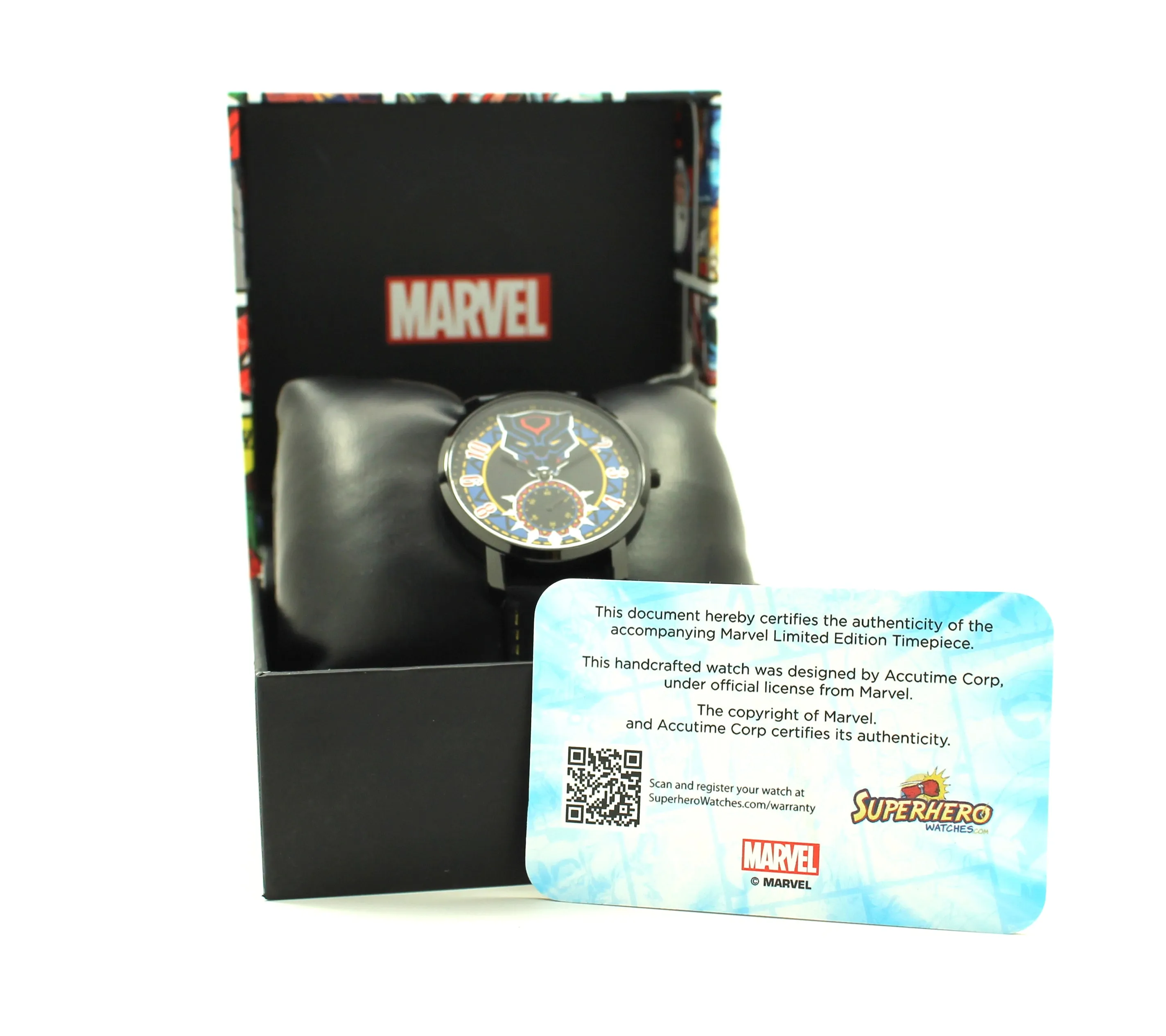 Black Panther Wakanda Forever Genuine Leather Men's or Women's Infinity War Movie Avengers Watch Marvel (AVG5046)