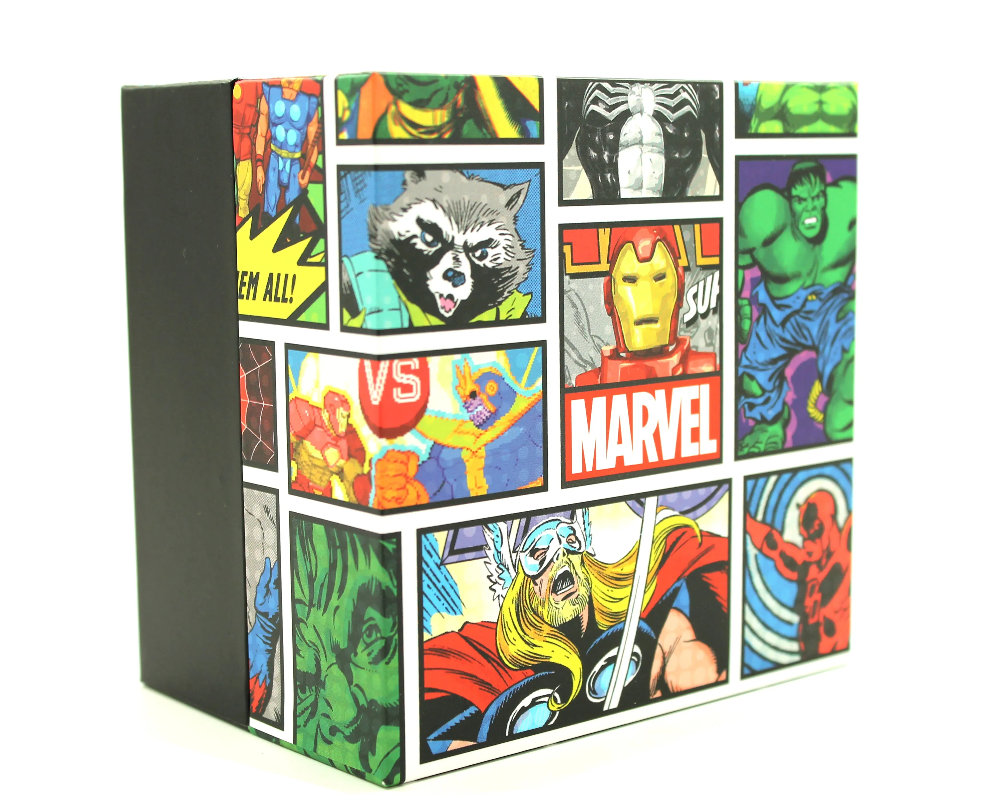 Black Panther Wakanda Forever Stainless Steel Men's Water Resistant Watch Day and Date Movement Watch Marvel Avengers (AVG8011)