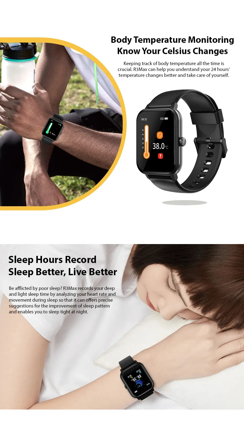 BLACKVIEW R3 Max 1.69" LCD Smart Watch