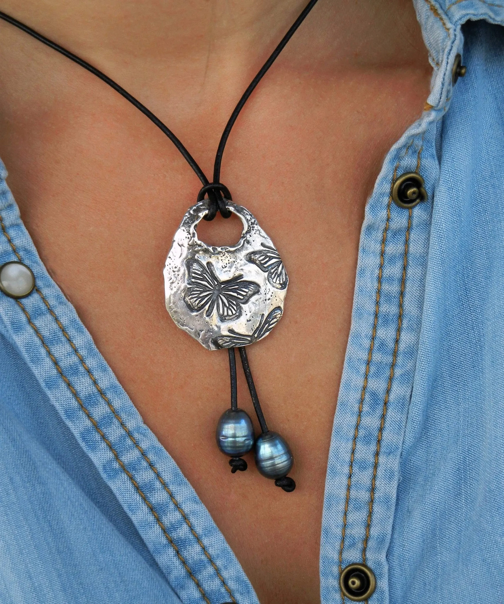 Boho Hippie Butterflies Necklace