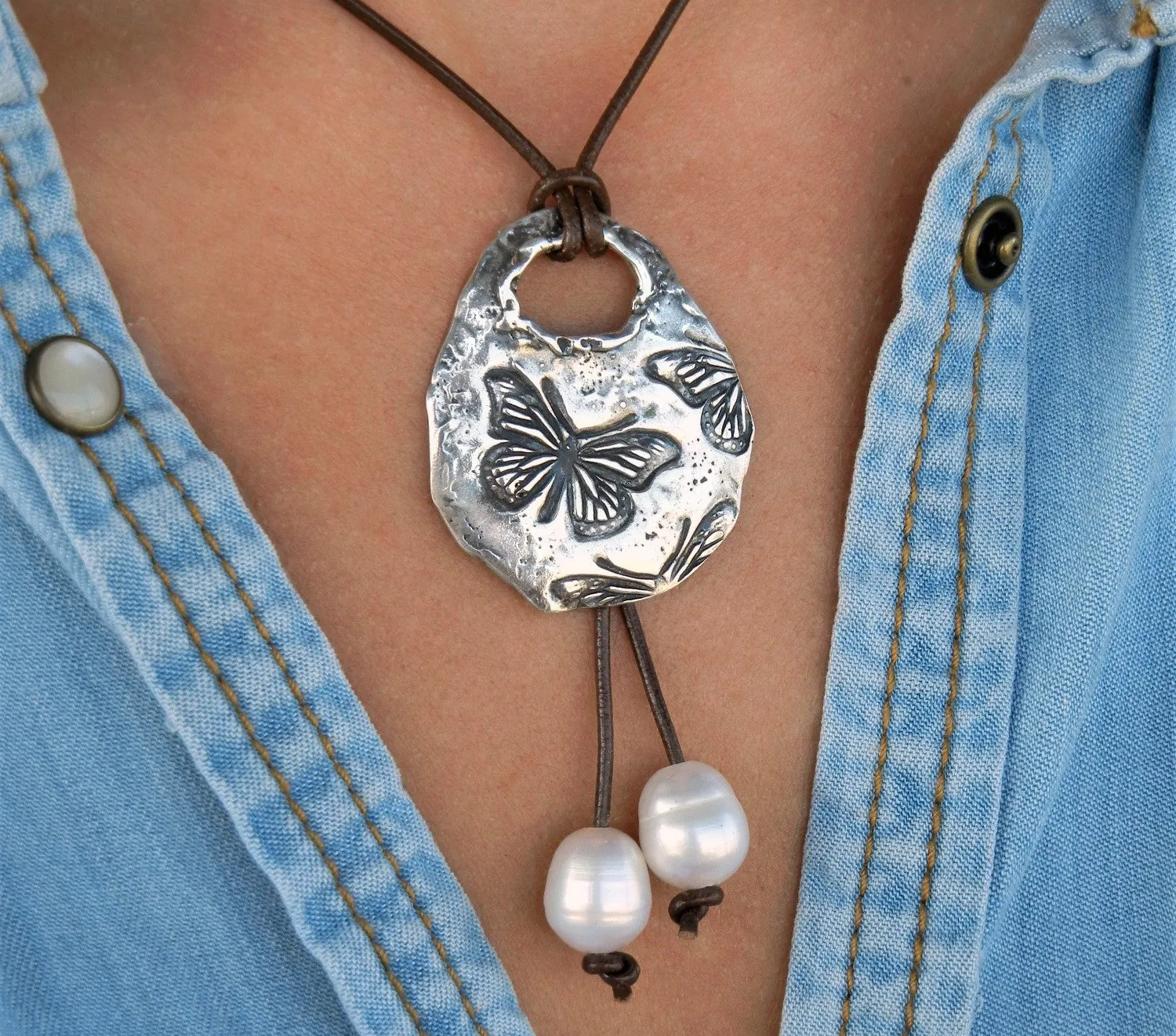 Boho Hippie Butterflies Necklace