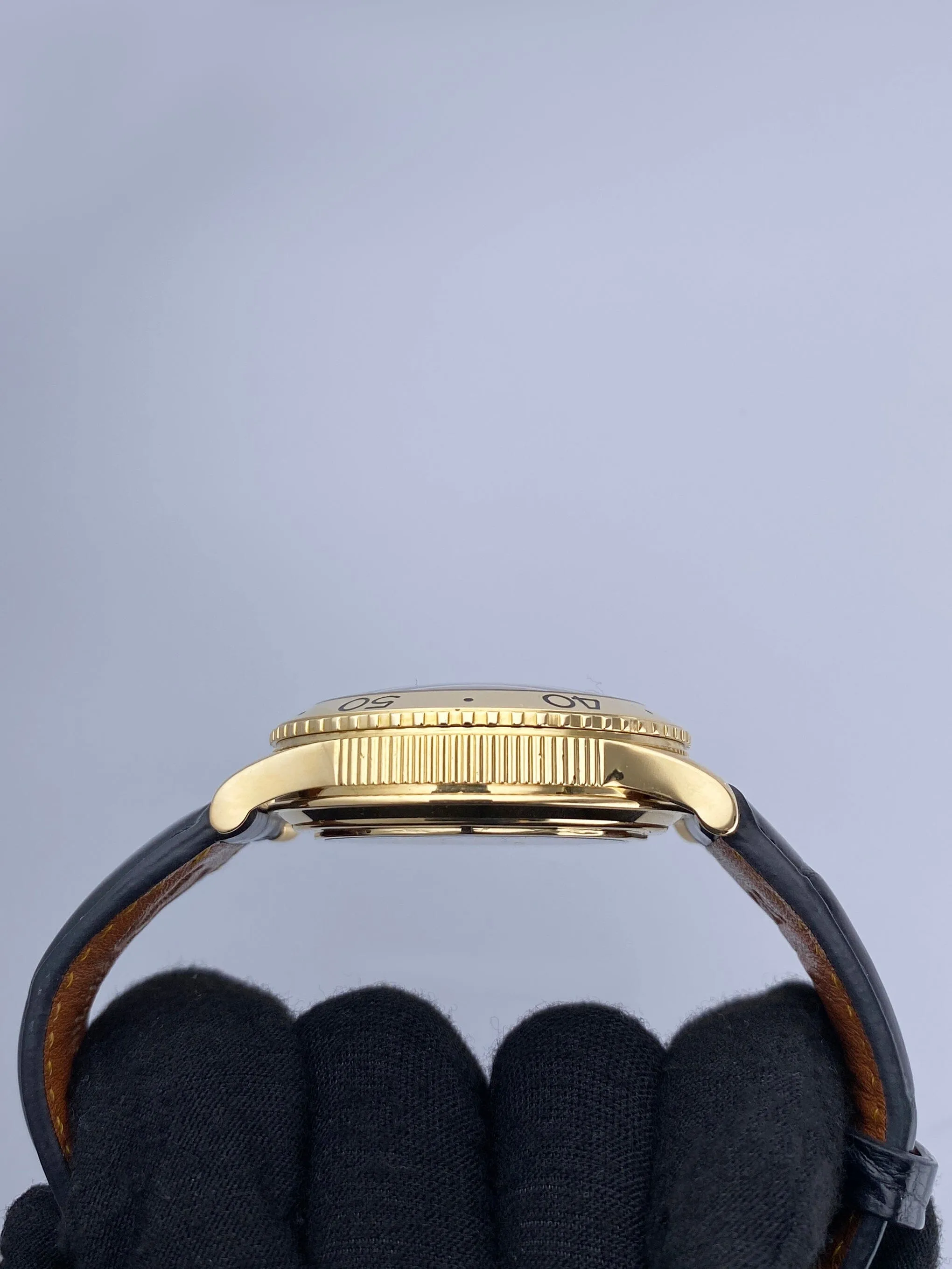 Breguet Type XX 3820 Black Dial 18K Yellow Gold Mens Watch