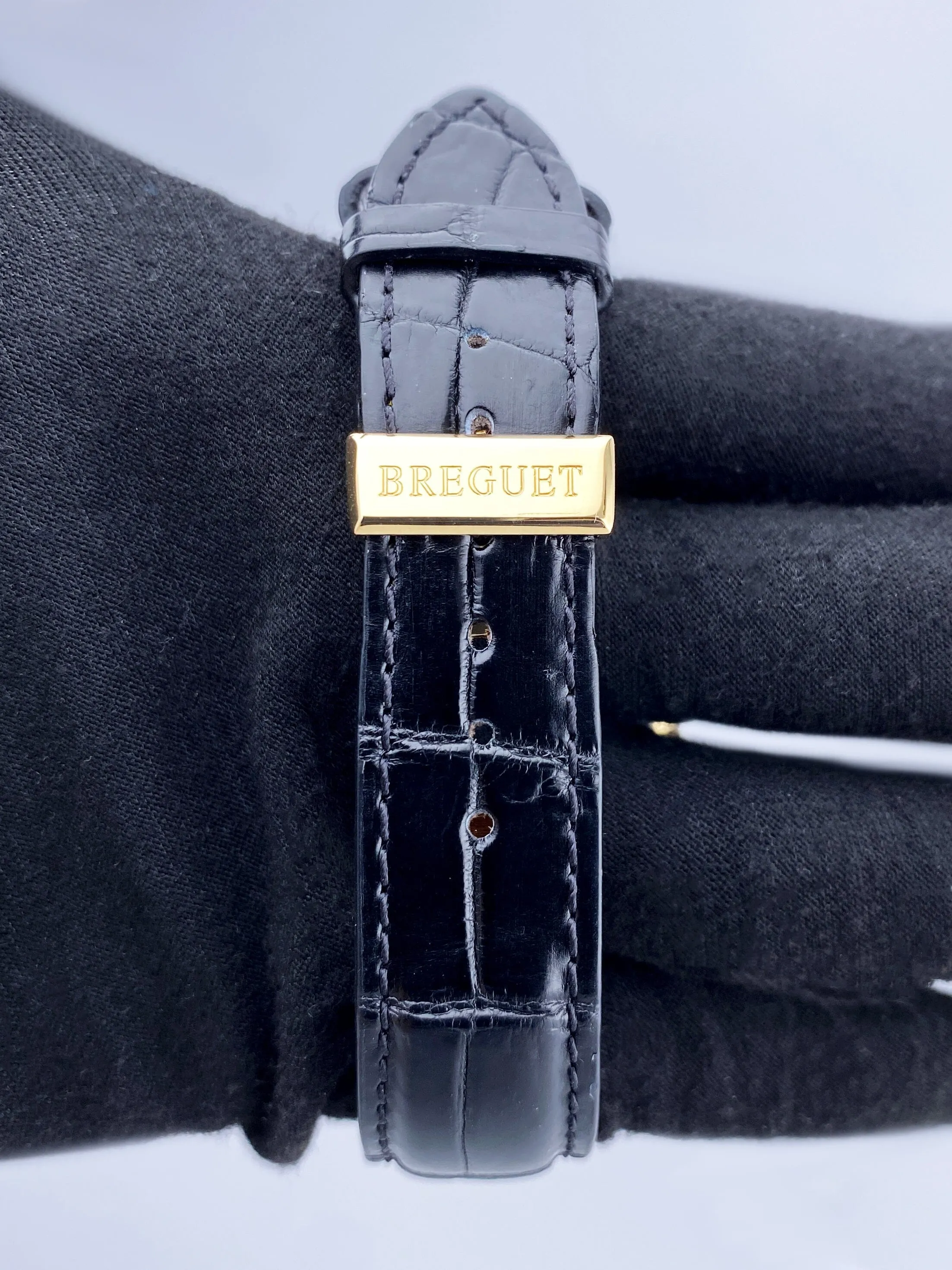 Breguet Type XX 3820 Black Dial 18K Yellow Gold Mens Watch