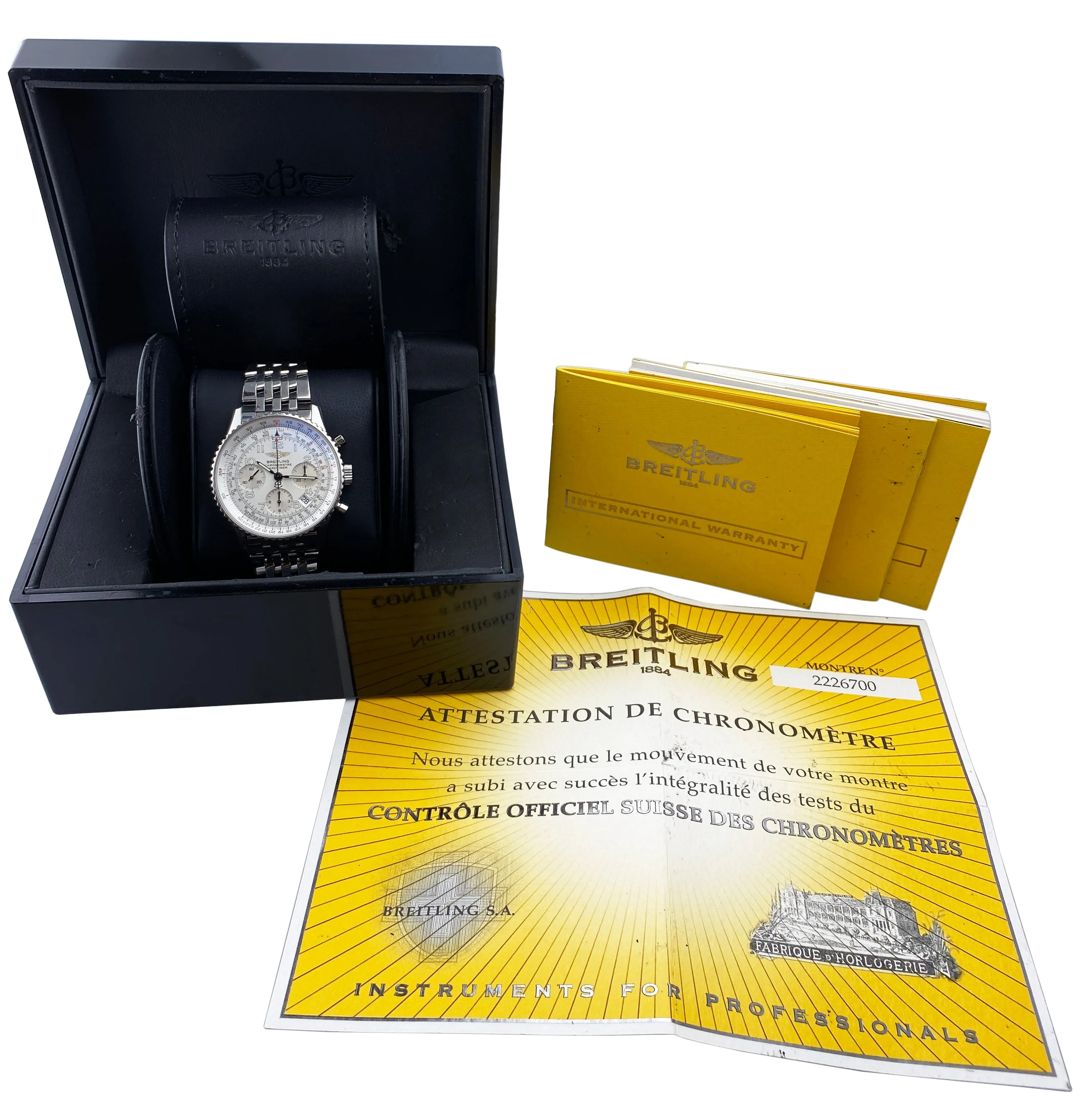 Breitling Navitimer A2332212 Stainless Steel Mens Watch Box Papers