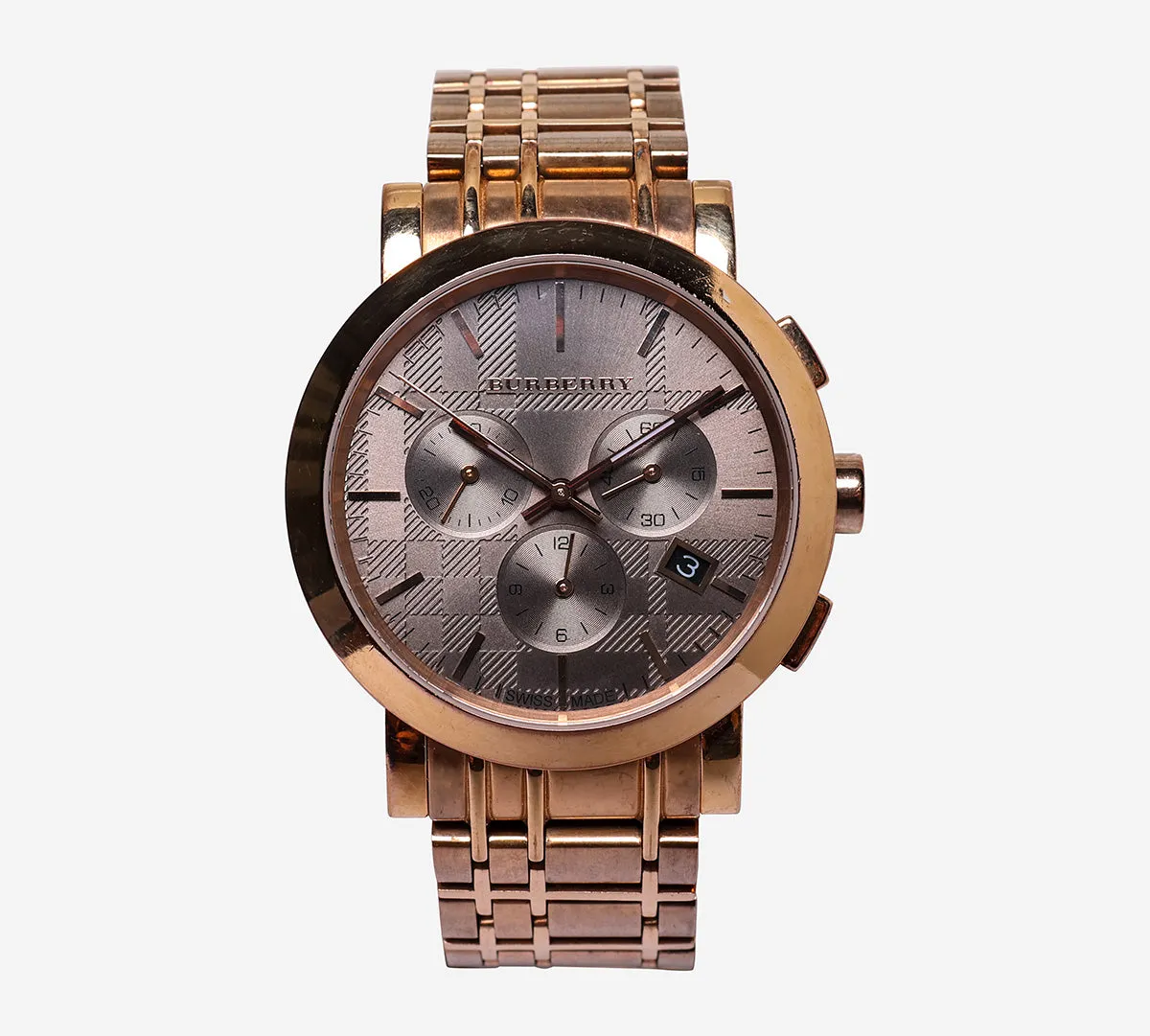 Burberry Rewound Gold Chronograph Quartz Analog Watch