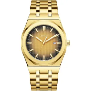 BUREI Fashion Minimalist Business Men's Wrist Watches Stainless Steel Waterproof Quartz Watch for Man
