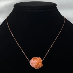 Carnelian gemstone with Copper Chain Choker