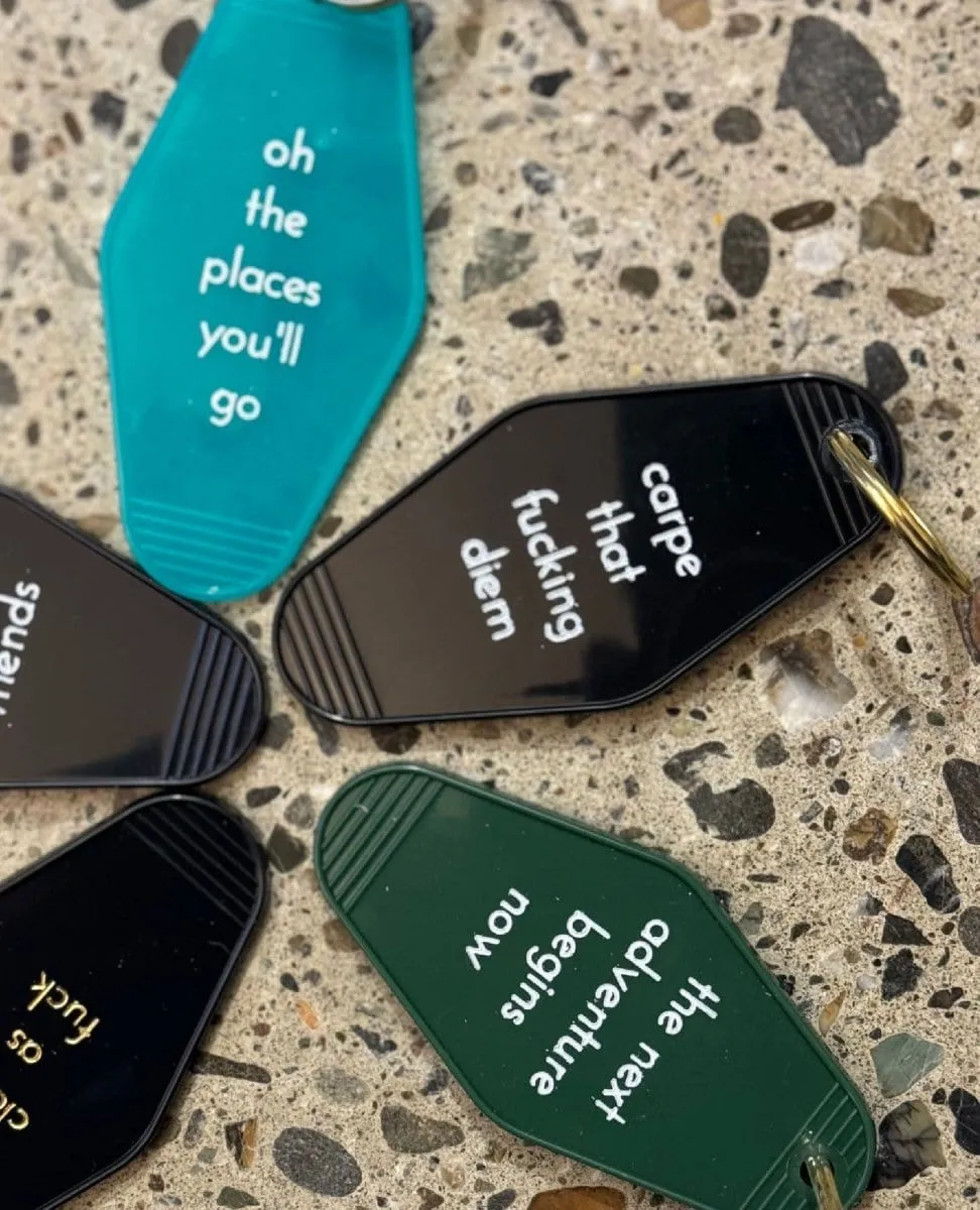 Carpe That Fucking Diem Black Keychain
