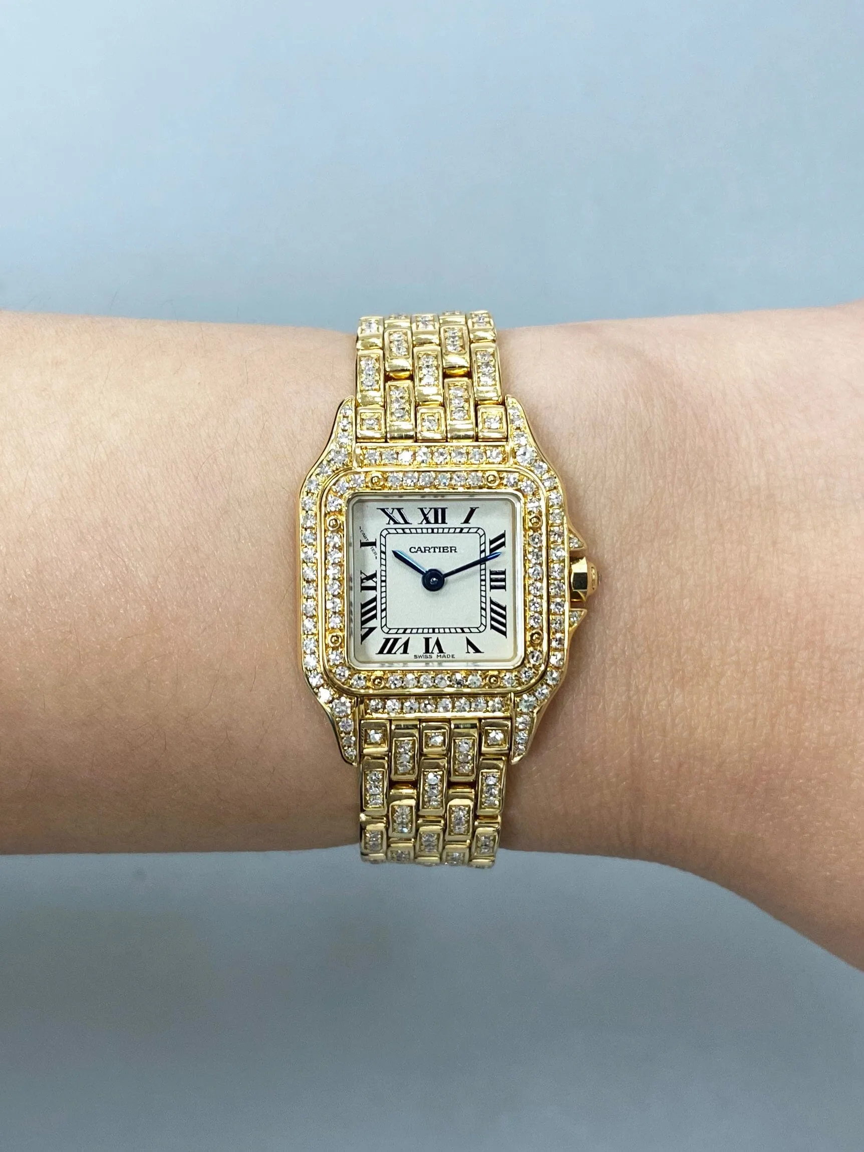 Cartier Panthere 866919 18K Yellow Gold & Diamond Ladies Watch Box Papers