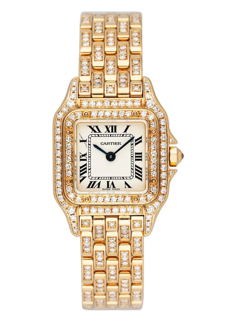 Cartier Panthere 866919 18K Yellow Gold & Diamond Ladies Watch Box Papers