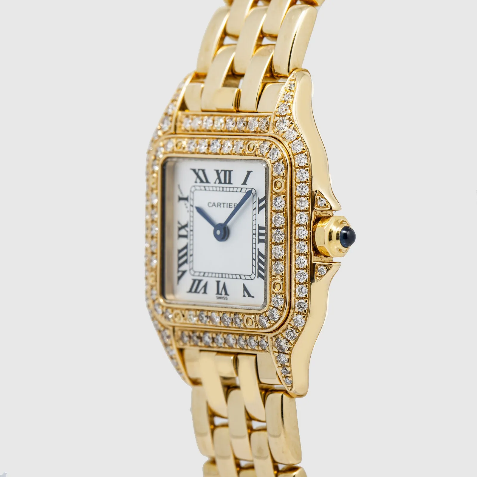 Cartier Panthere Diamond Watch - 18k Yellow Gold - Small Women's Model - 1.55ct