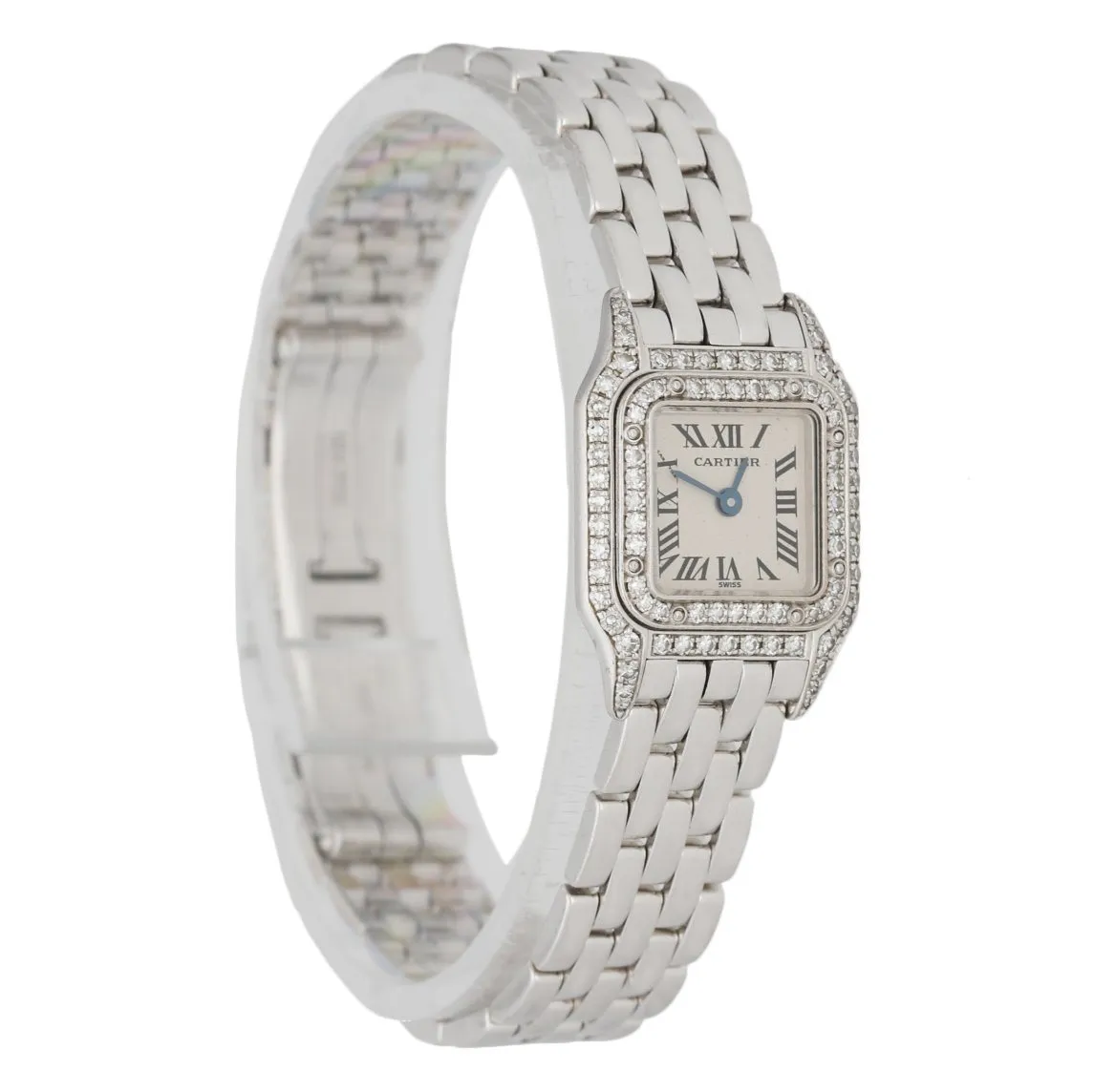 Cartier Panthere Mini 2363 18K White Gold & Diamond Set Ladies Watch