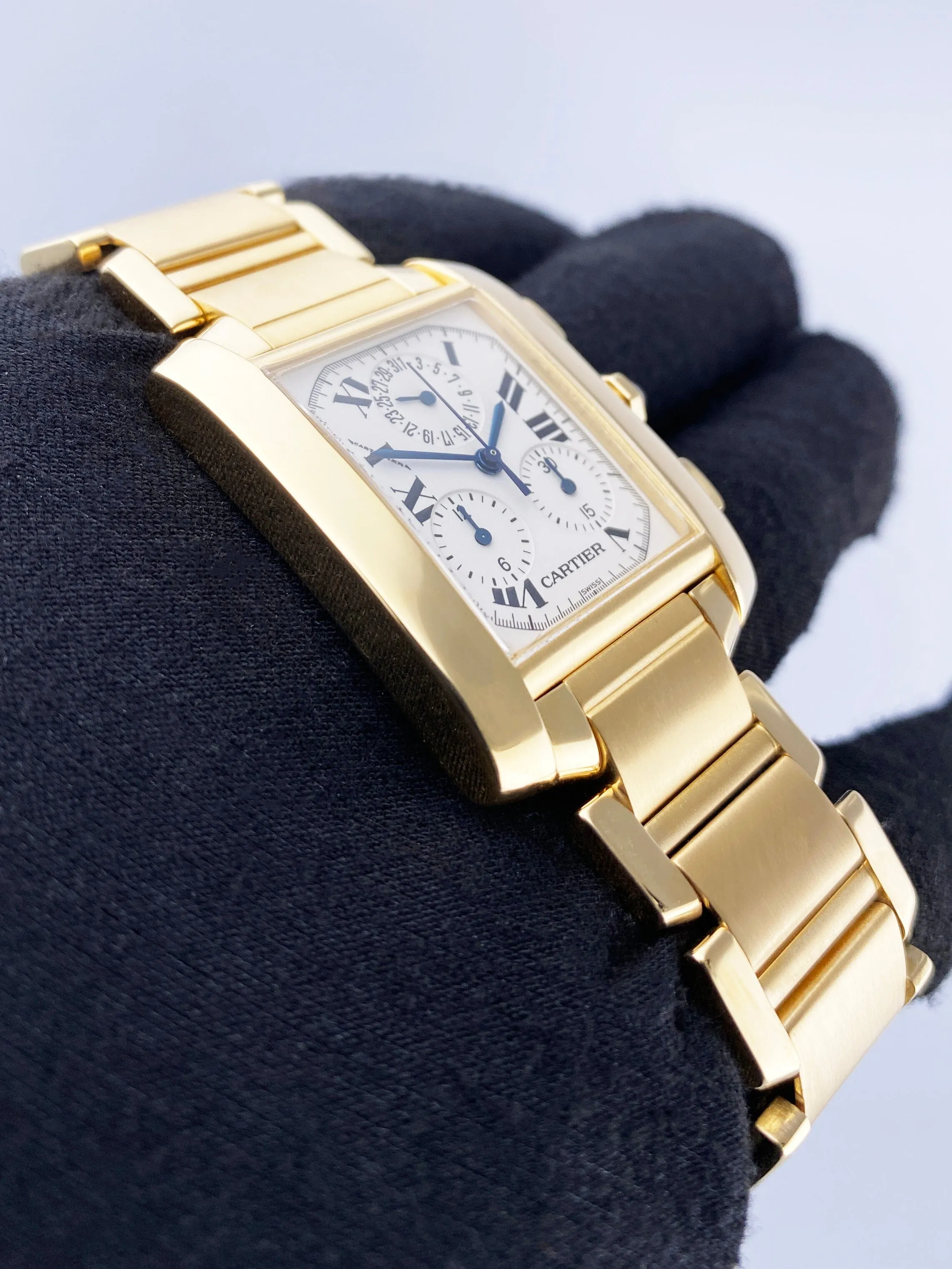 Cartier Tank Francaise XL W50005R2 Chronograph Mens Watch