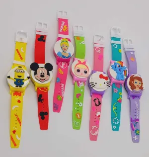 Cartoon Characters Digital Wrist Watch Scale Strip Watch For Boys Happy Time Toy Digital Watch For Kids