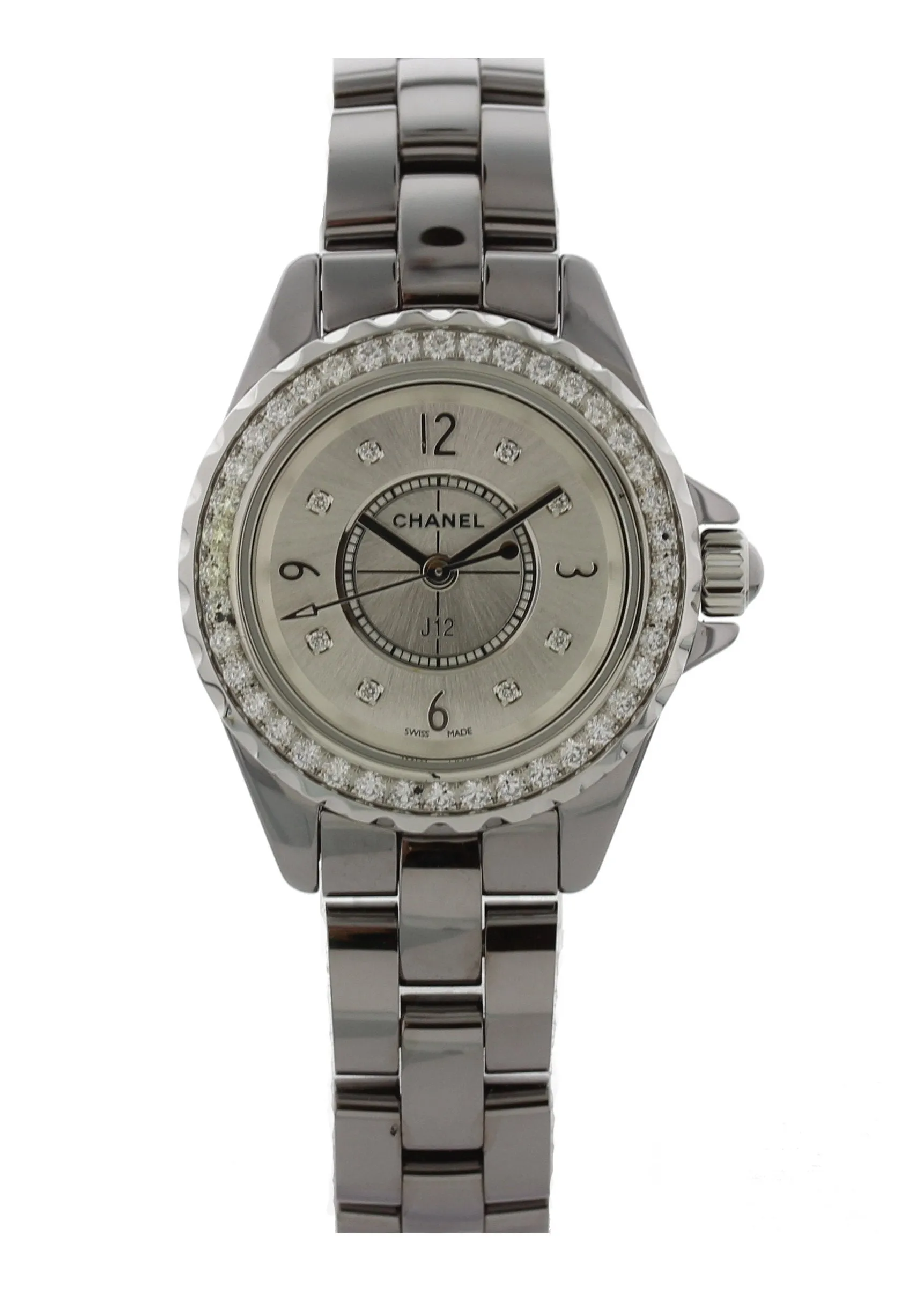 Chanel J12 Chromatic H3402 Diamond Bezel Ladies Watch Box Papers