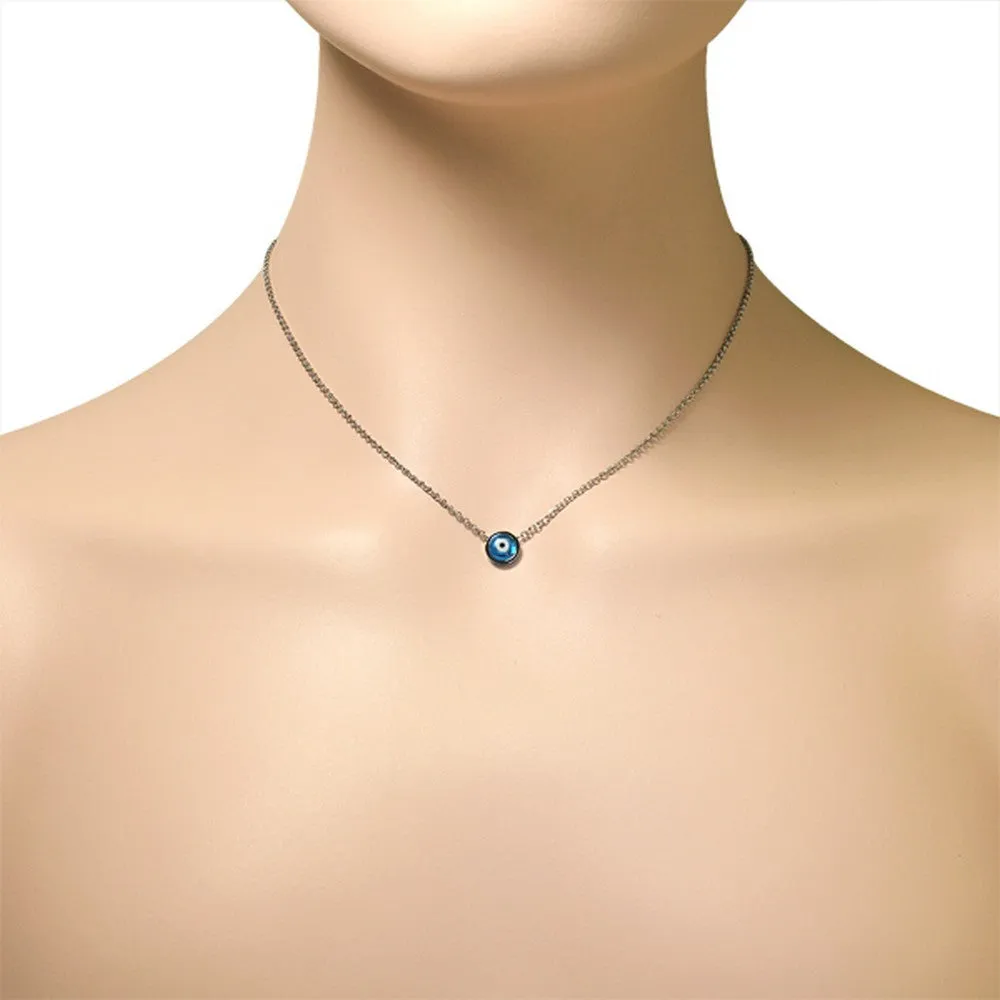 Classic Sky Blue Evil Eye Necklace