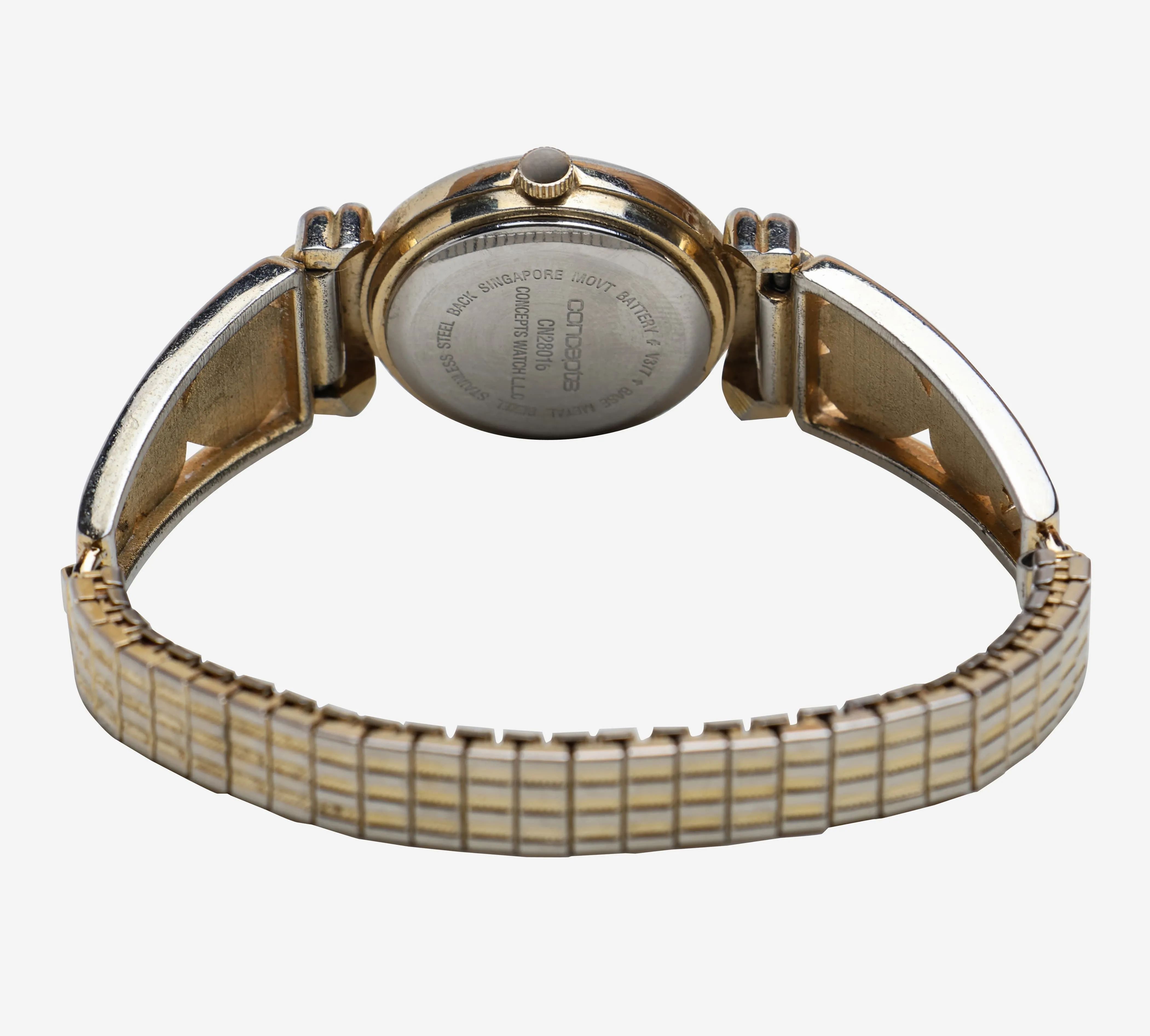 Concepts Rewound Gold Heart Metal Bracelet Quartz Analog Watch