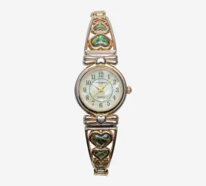 Concepts Rewound Gold Heart Metal Bracelet Quartz Analog Watch