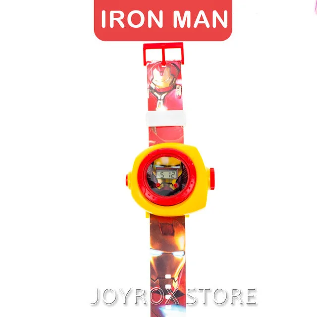 Creative Cartoon Reflection Iron Kitty Children Watches Boys Silicone Strap Digital Wristwatch 2019 Hot Girls Kids Gifts Clock