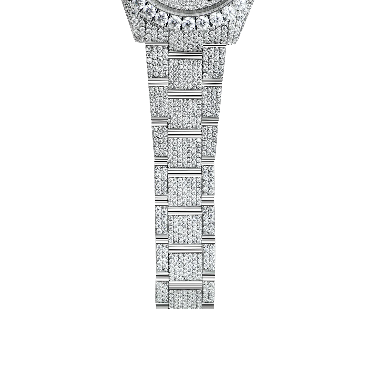 Custom 44mm Bust Down Moissanite Diamond Watch