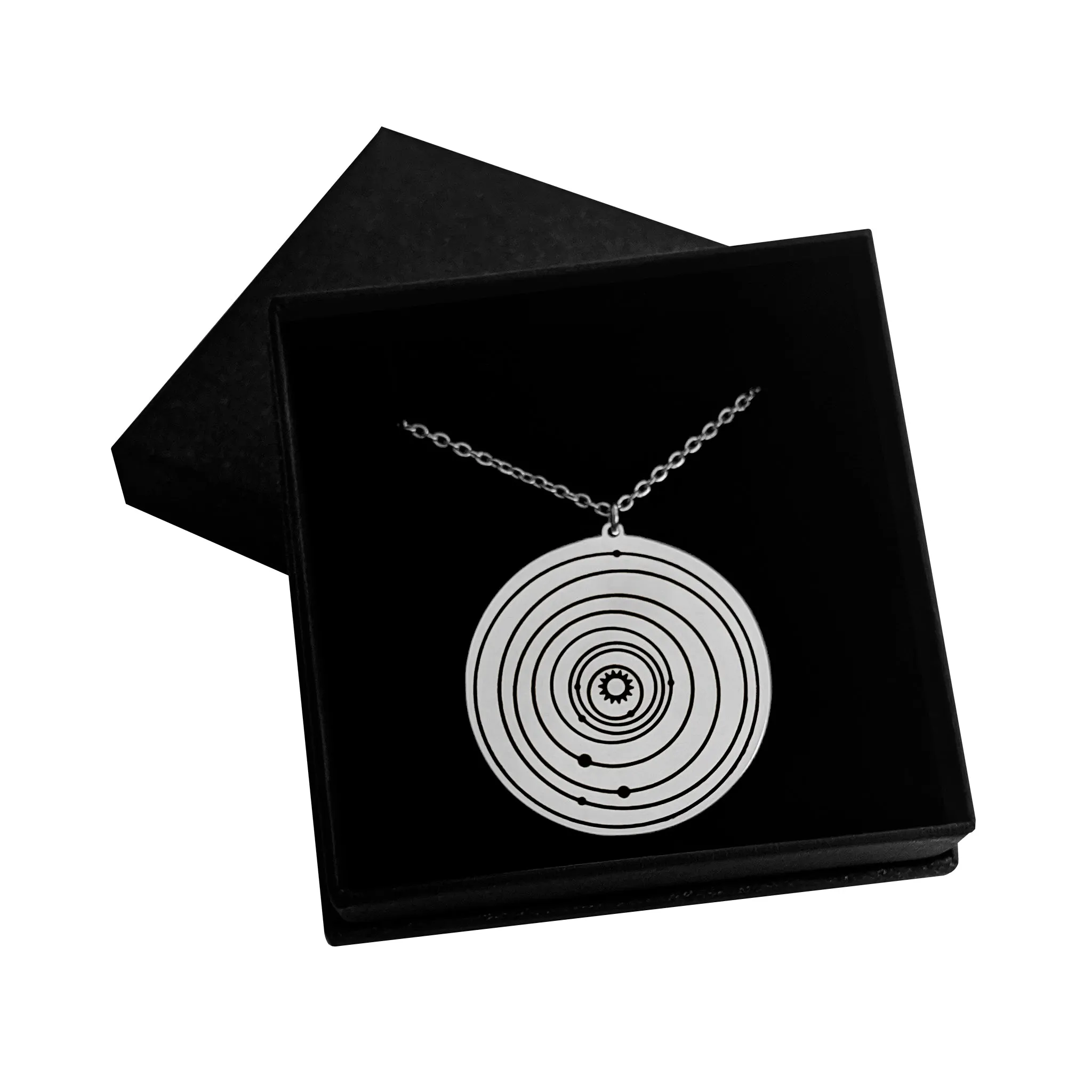 Custom Solar System Necklace in Sterling Silver