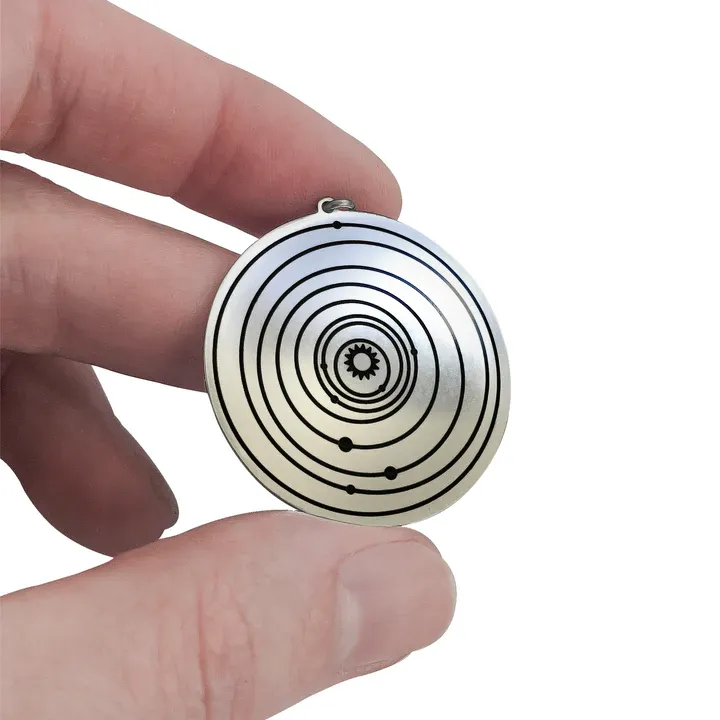 Custom Solar System Necklace in Sterling Silver