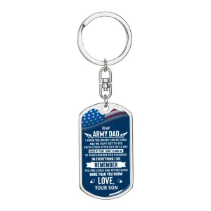Dad Army Keychain-From Son