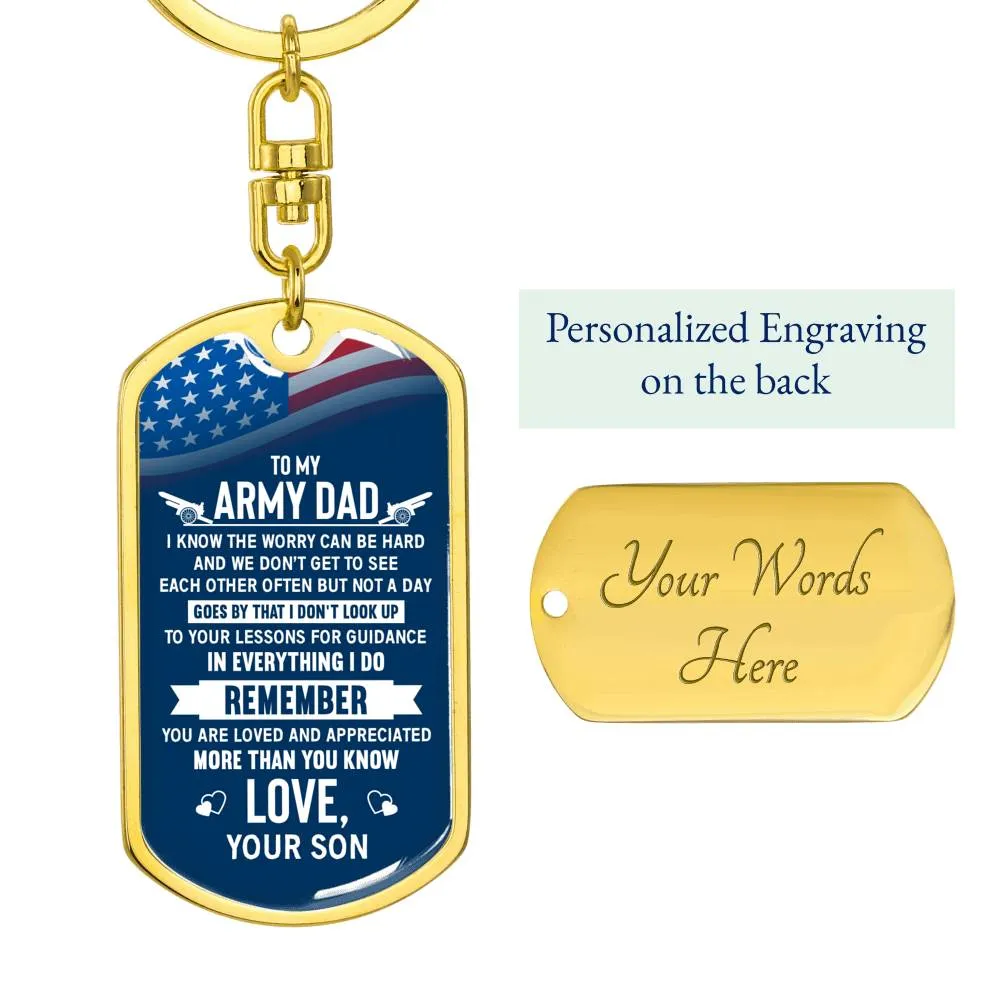 Dad Army Keychain-From Son