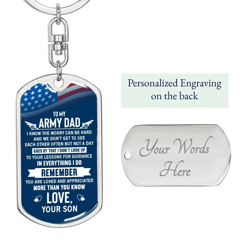 Dad Army Keychain-From Son