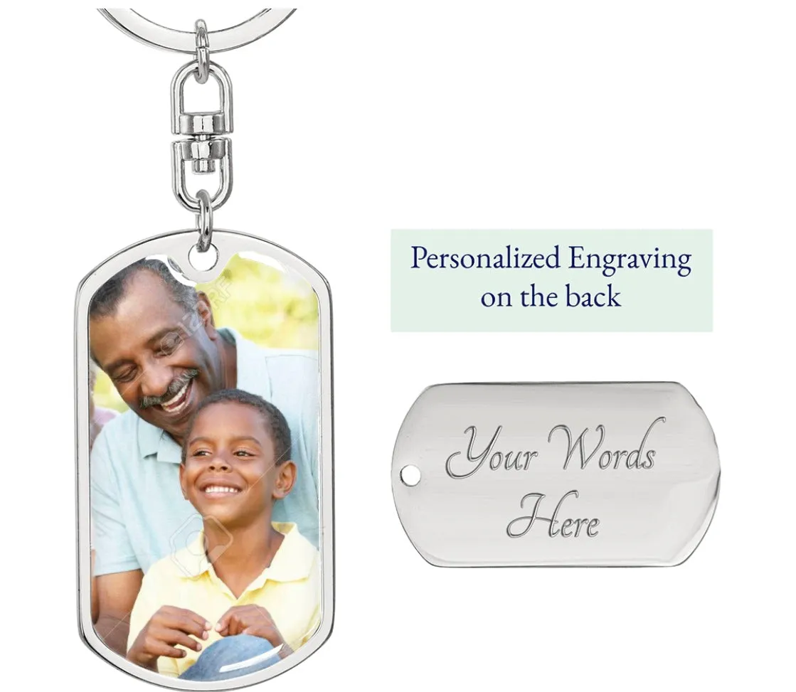 Dad Photo Keychain-Thanks for being a great Grandpa