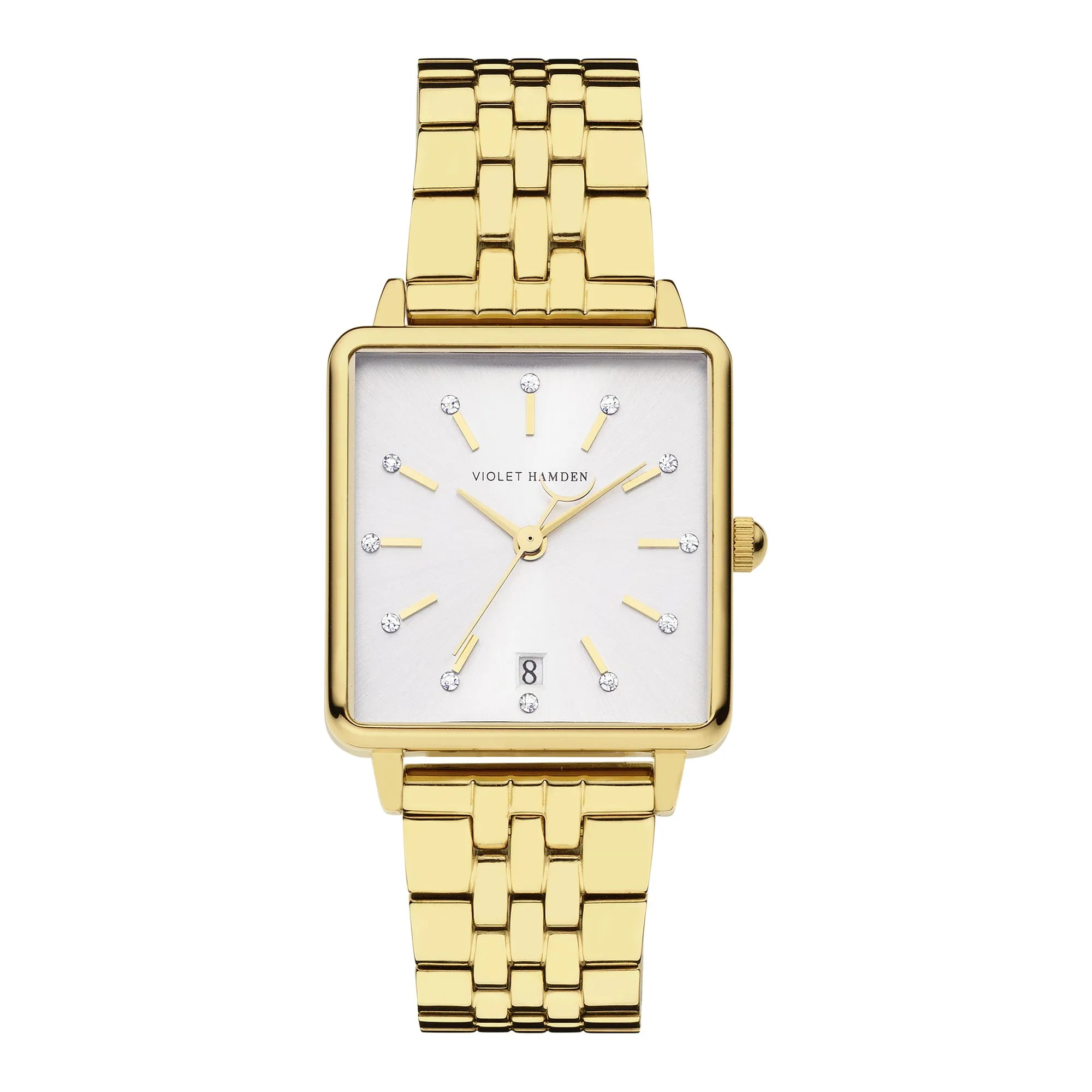 Dawn square ladies watch gold coloured
