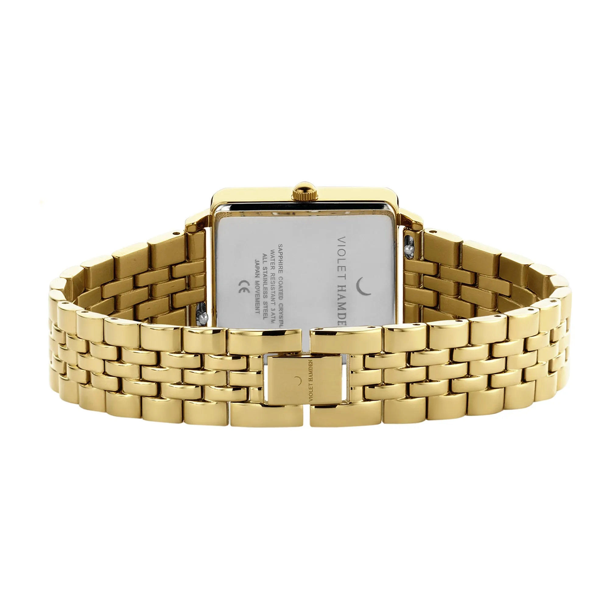 Dawn square ladies watch gold coloured