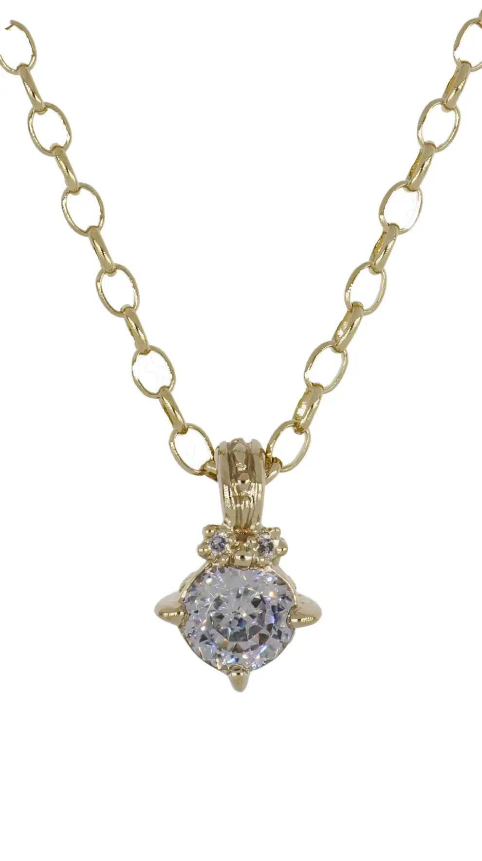Diamante - CZ 2 Carat 120 Facet, Necklace
