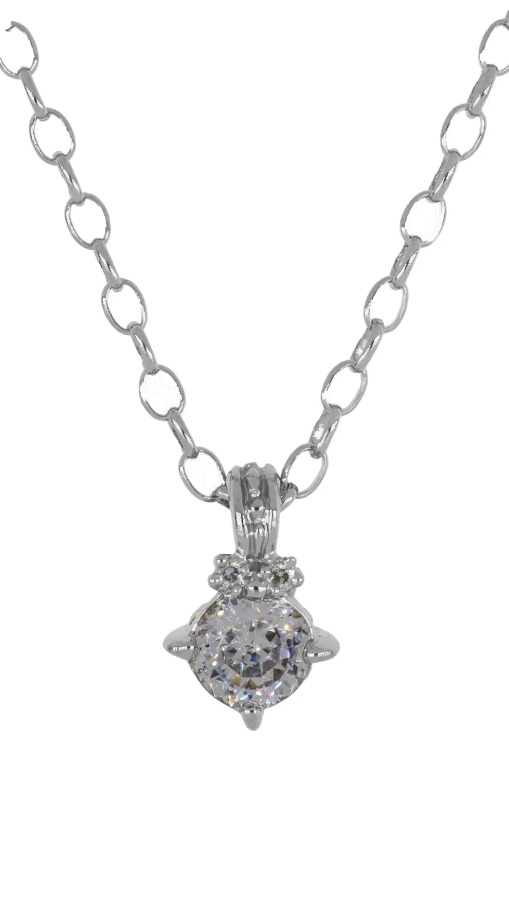 Diamante - CZ 2 Carat 120 Facet, Necklace