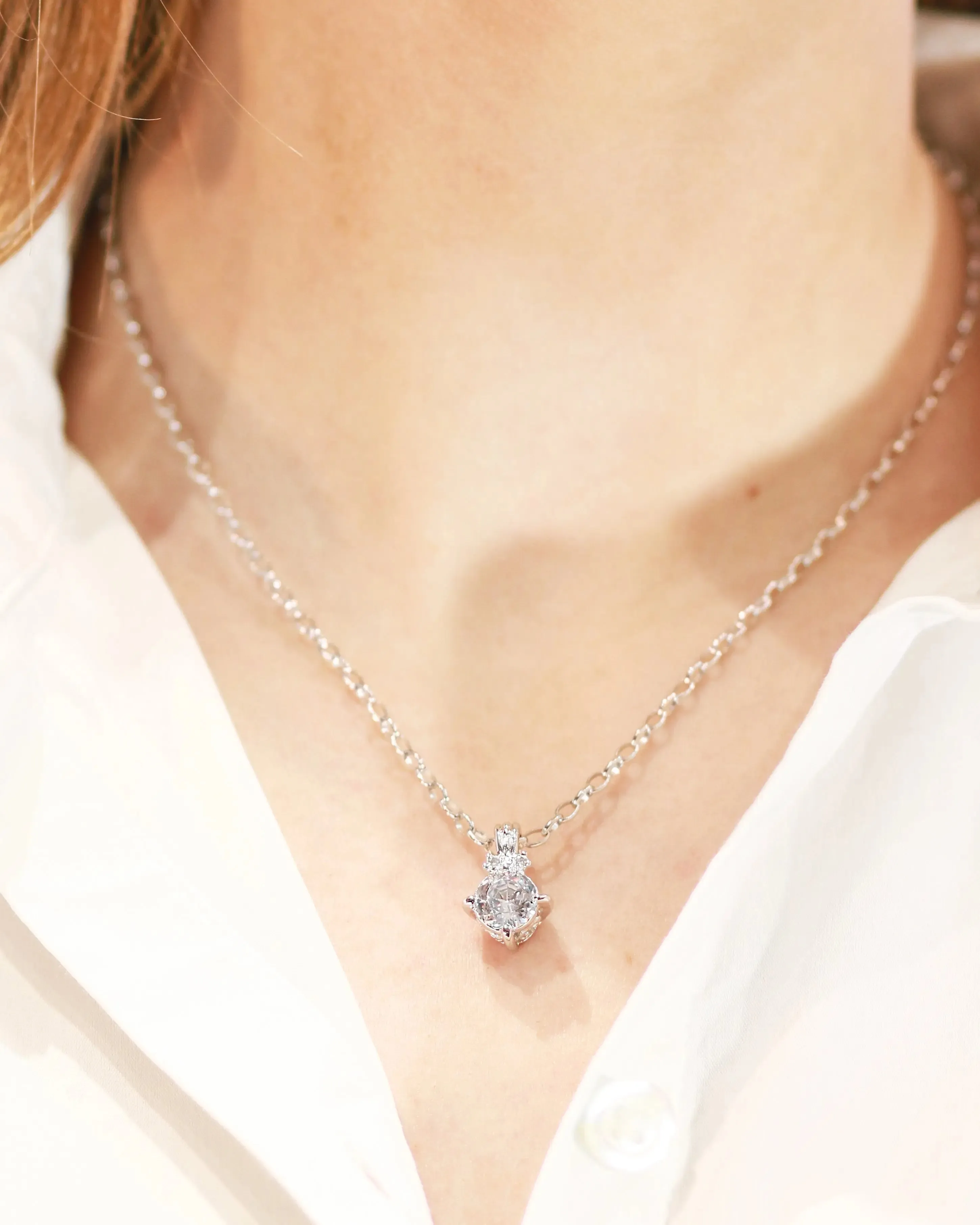 Diamante - CZ 2 Carat 120 Facet, Necklace