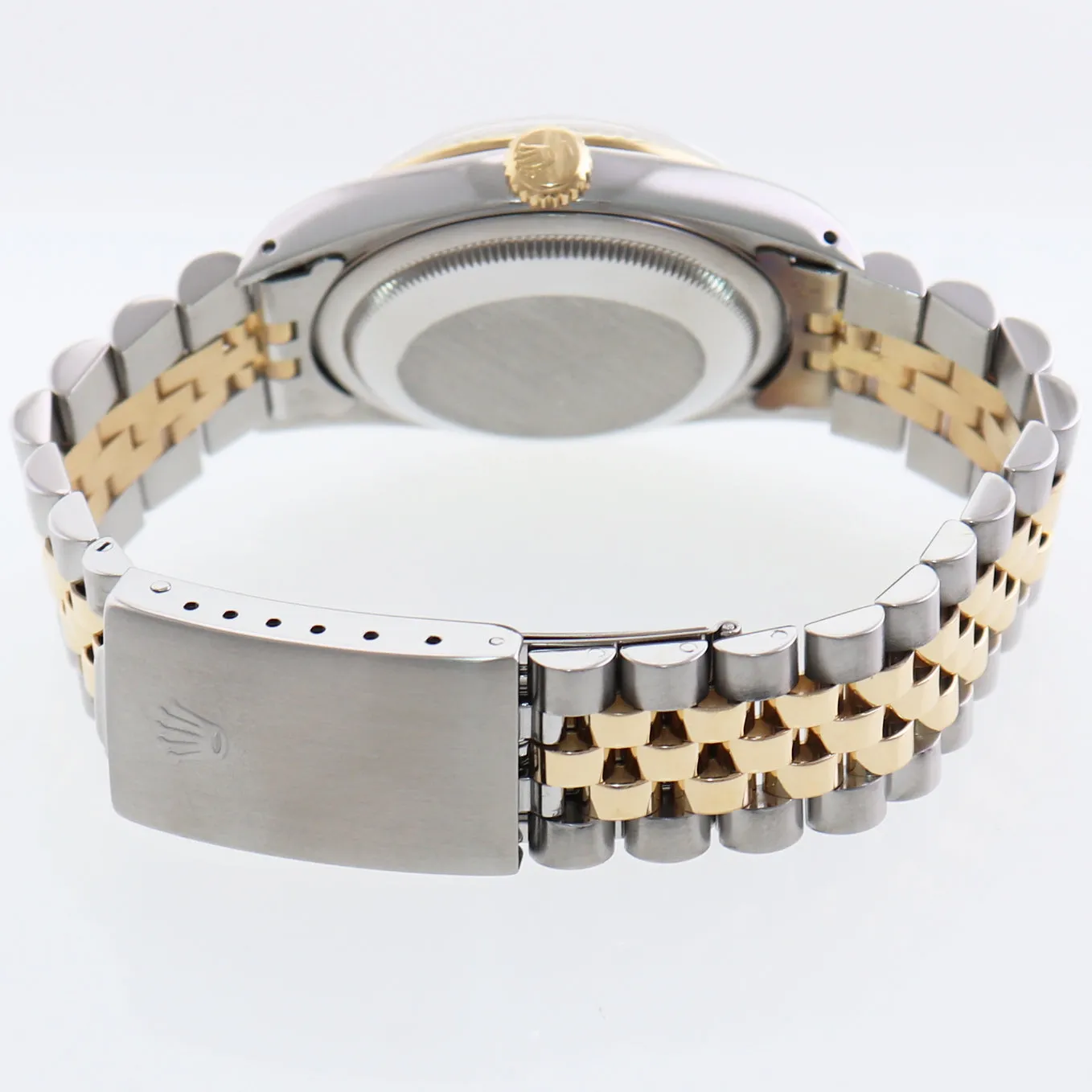 DIAMOND BEZEL Rolex DateJust 16233 Two-Tone 18K Yellow Gold MOP Jubilee Watch