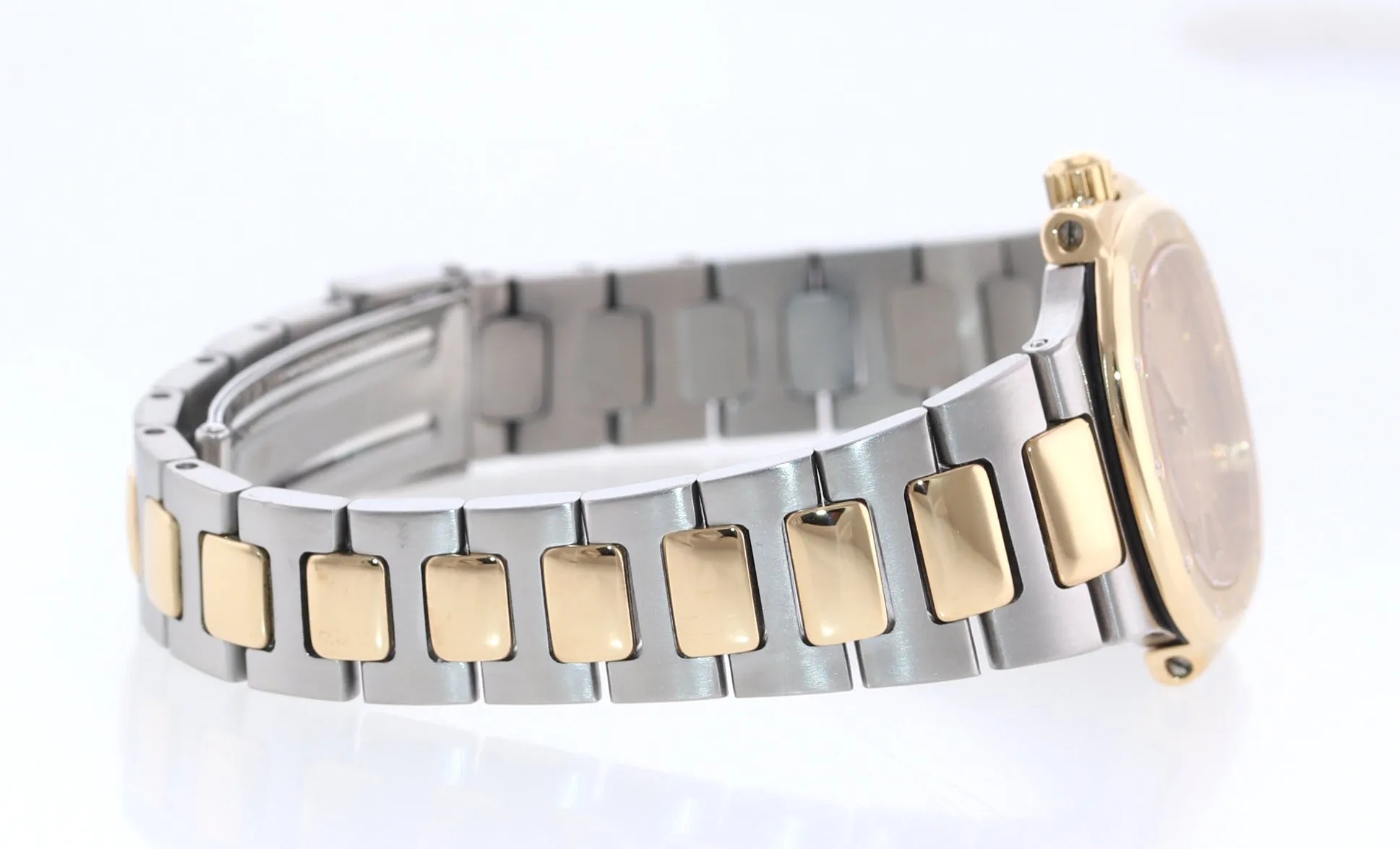 Diamond Ladies Patek Philippe Nautilus 4700 Yellow Gold Two Tone Watch