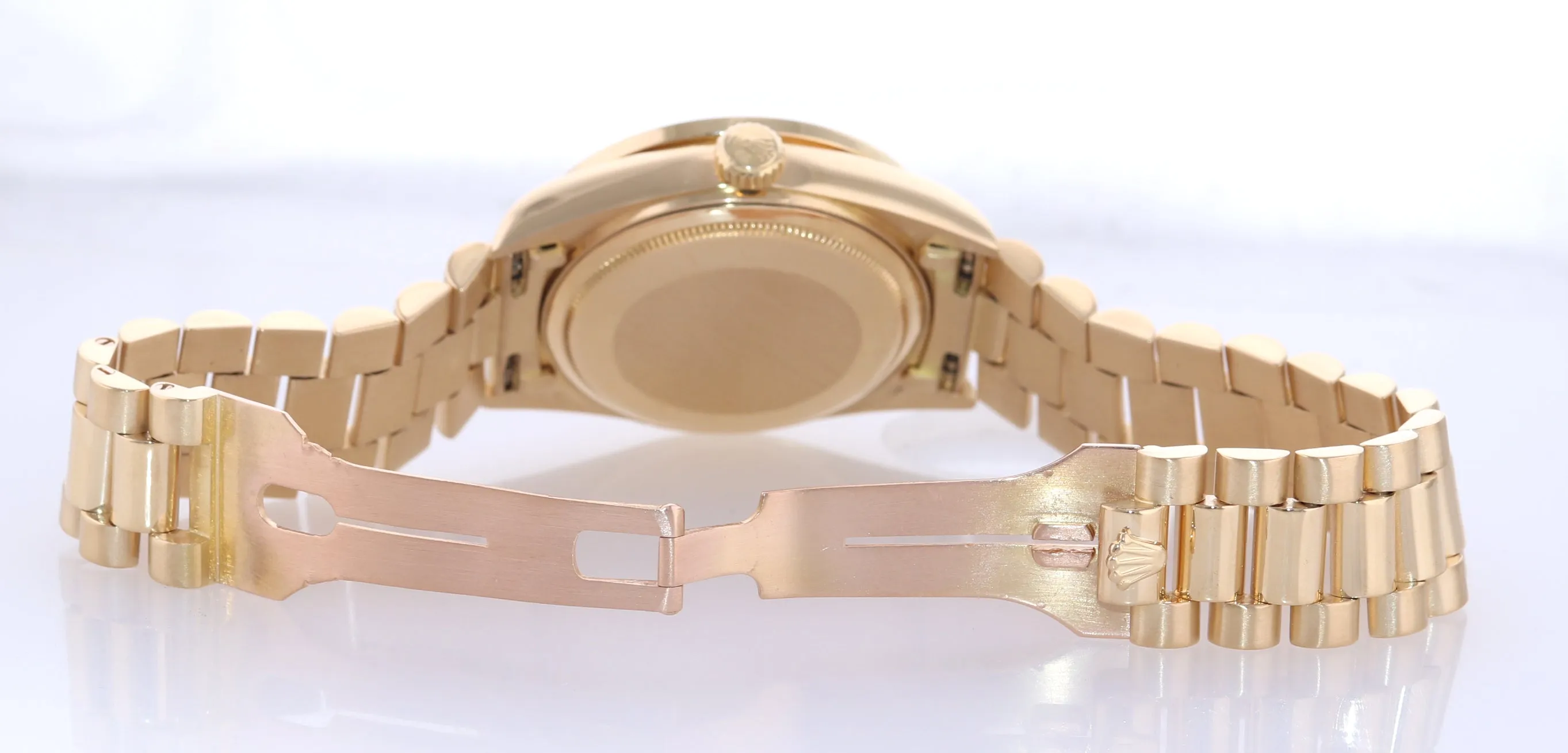 DIAMOND Rolex President Day Date Champagne 18038 Quick Yellow Gold Watch