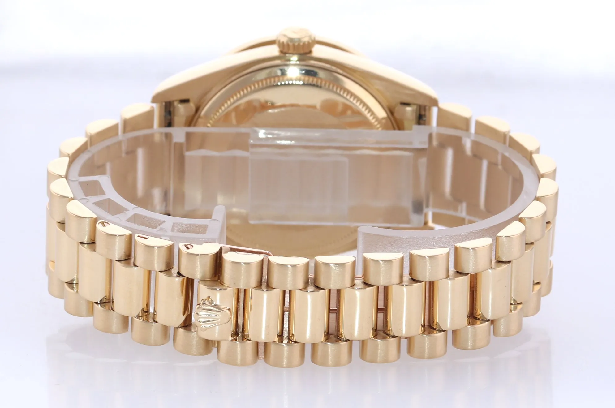 DIAMOND Rolex President Day Date Champagne 18038 Quick Yellow Gold Watch