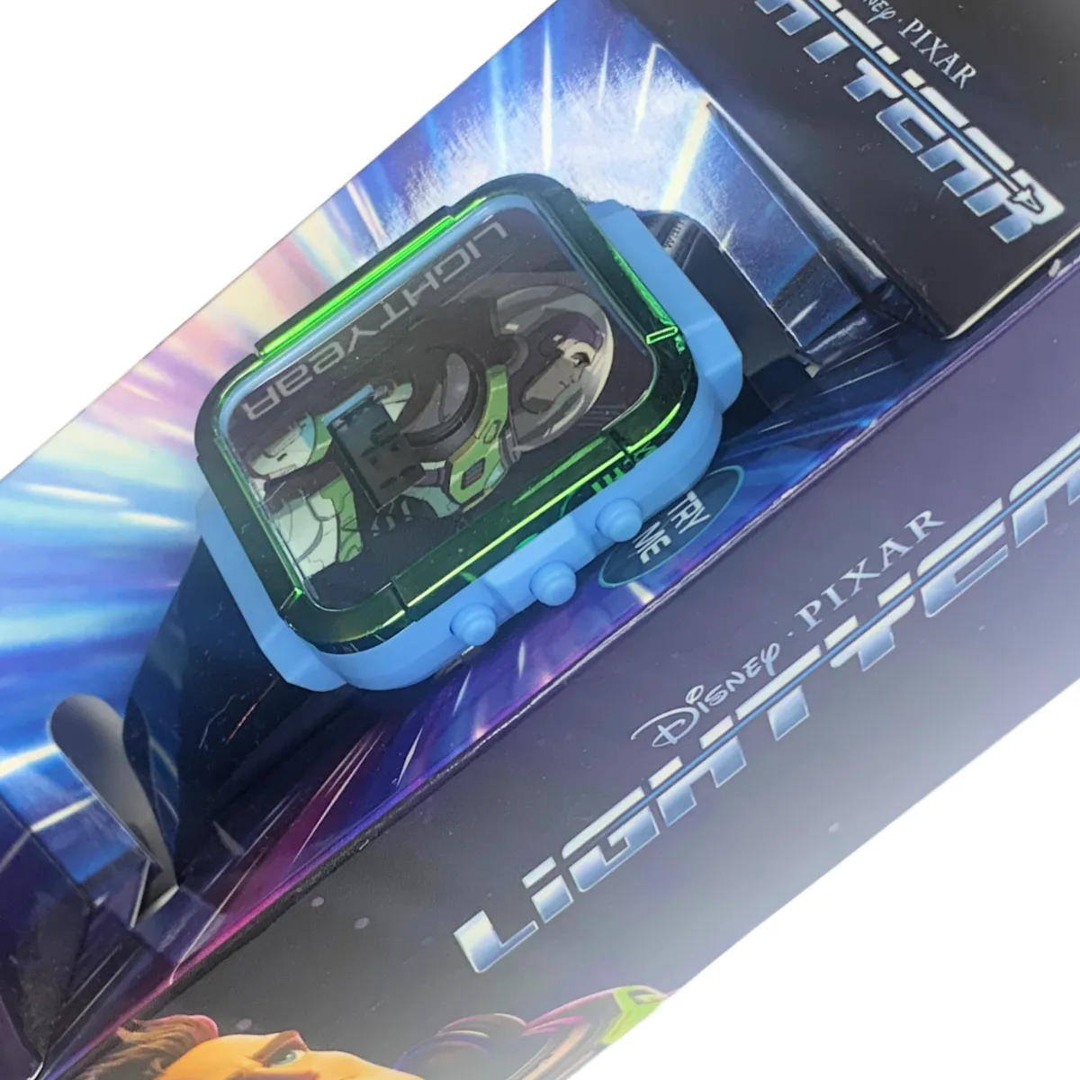 Disney Pixar BUZZ LIGHTYEAR Flashing LCD Watch Rectangle Face Unisex Kids Boxed