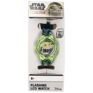 Disney Star Wars MANDALORIAN Flashing LCD Watch Round Face Unisex Kids Boxed NEW