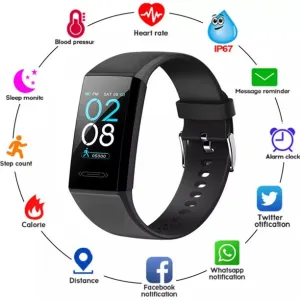 Doosl Smart Watch,IP68 Waterproof Fitness Tracker with Heart Rate Monitor,Fitness Tracker with Pedometer,Waterproof and Dustproof Blood Pressure Monitor Watch