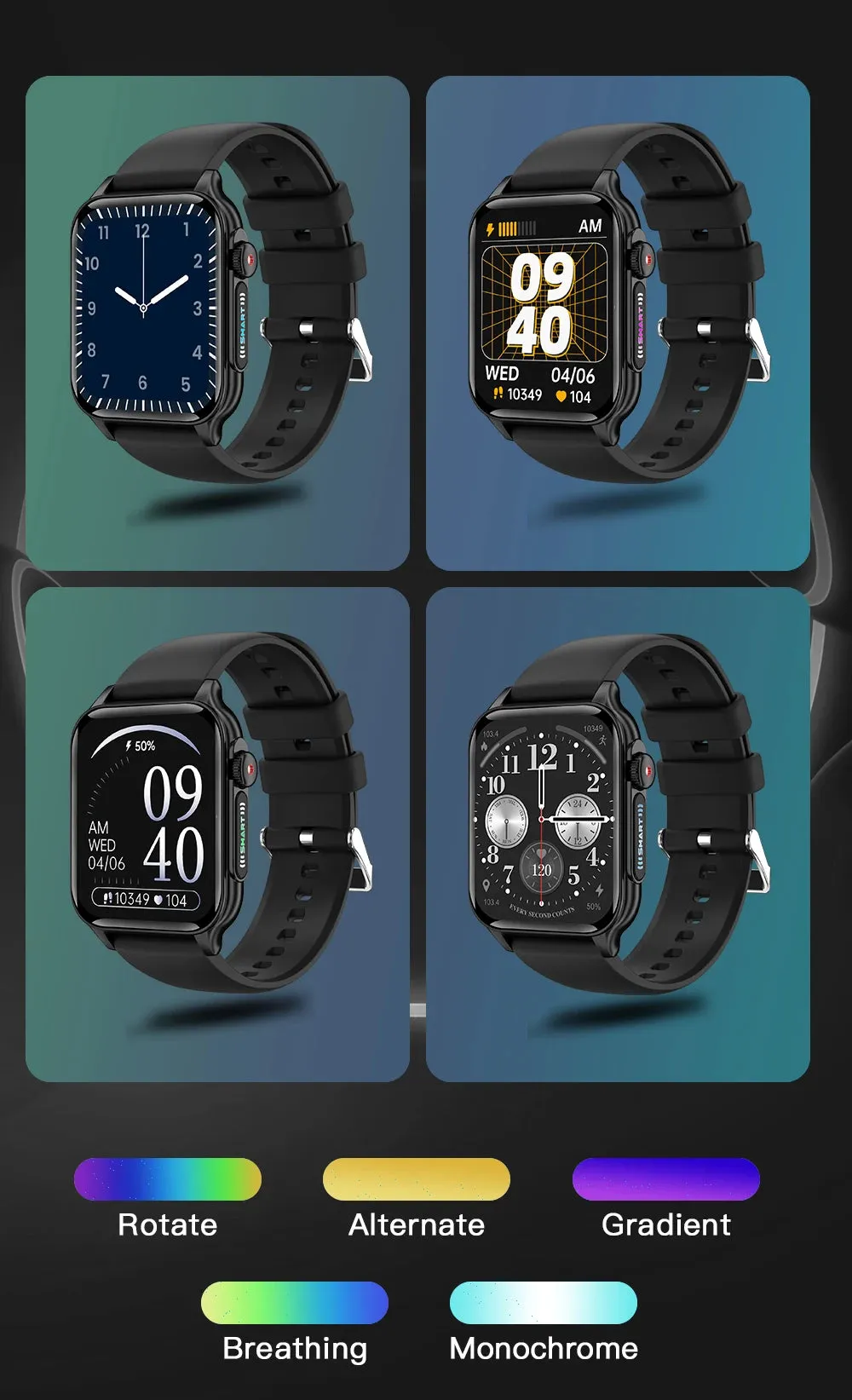 EFFEOKKI 1.96" HD Display Smart Fitness Watch