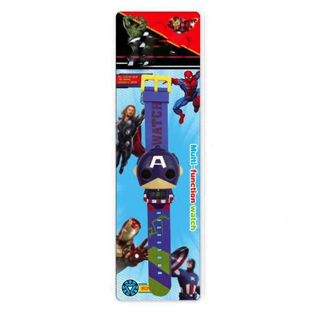 electronic cartoon children's Watch Telescopic deformation Cat Car Spiderman Child Watches For Student Boys Girl Kids Wristwatch