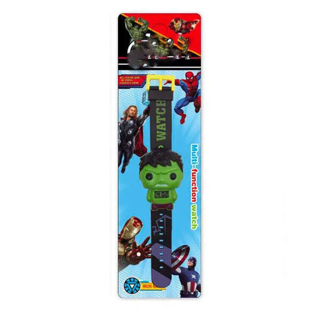 electronic cartoon children's Watch Telescopic deformation Cat Car Spiderman Child Watches For Student Boys Girl Kids Wristwatch