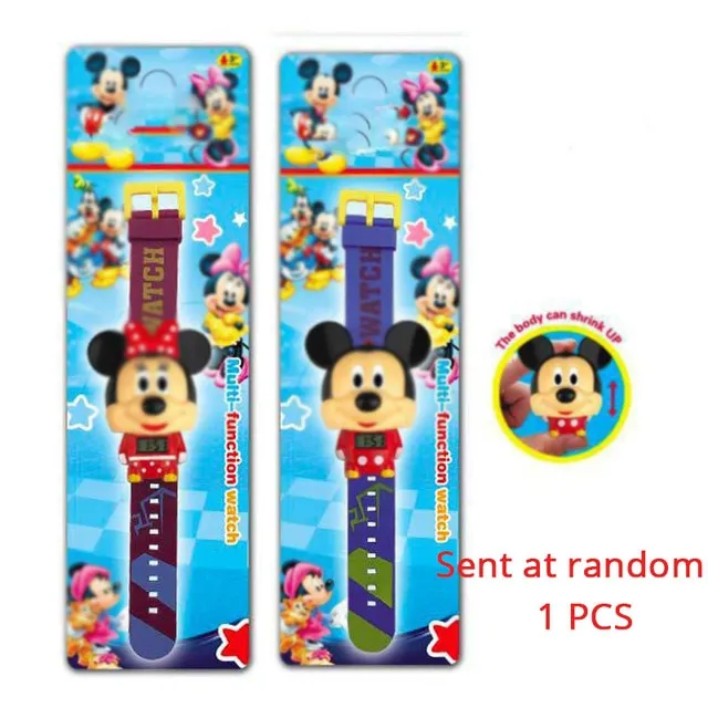 electronic cartoon children's Watch Telescopic deformation Cat Car Spiderman Child Watches For Student Boys Girl Kids Wristwatch