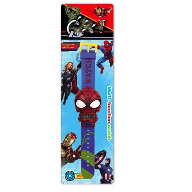 electronic cartoon children's Watch Telescopic deformation Cat Car Spiderman Child Watches For Student Boys Girl Kids Wristwatch